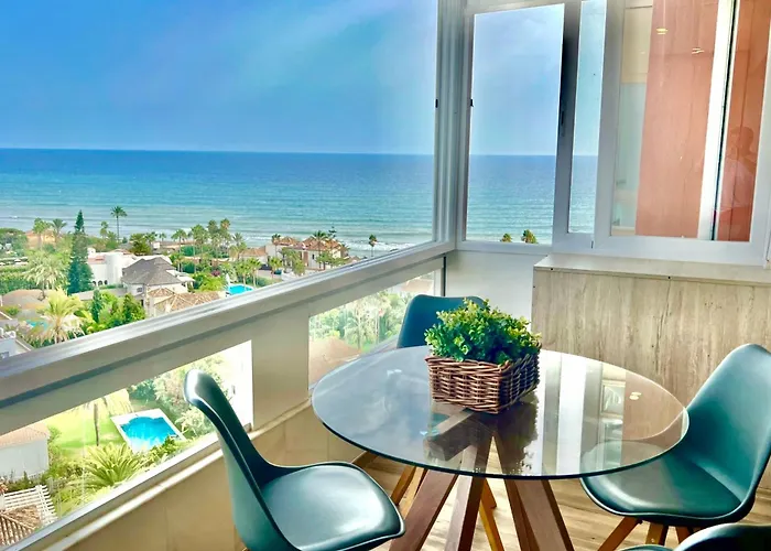 شقة Beachfront- Junto A La Playa Y Con Impresionantes Vistas Al Mar ماربيا